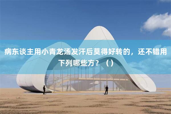 病东谈主用小青龙汤发汗后莫得好转的，还不错用下列哪些方？（）