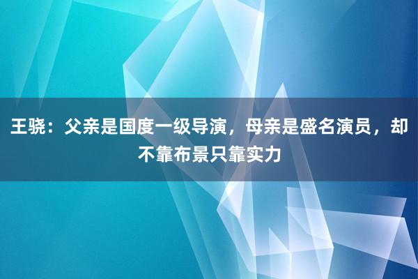 王骁：父亲是国度一级导演，母亲是盛名演员，却不靠布景只靠实力